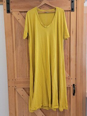Free People Beach Carter Cotton T Shirt Maxi Dress in Dried Palm - NEW - Size XL